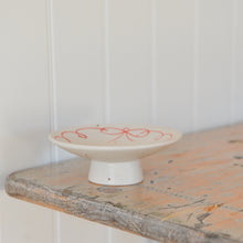 Load image into Gallery viewer, Ceramic Red Bow Small Dessert Stand