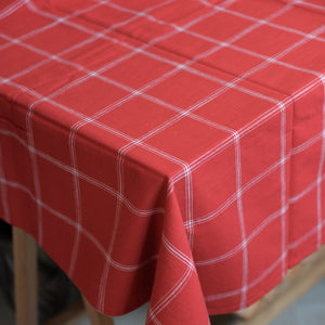 Table Cloth Alma Check / Red and White