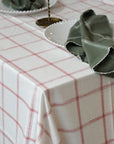 Tablecloth Alma Check / White and Red