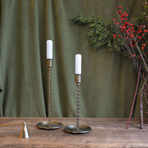 Twisted Brass Candle Stick/Sizes