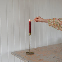 Load image into Gallery viewer, Twisted Brass Candle Stick/Sizes