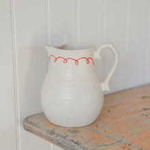 Load image into Gallery viewer, White Ceramic Jug with Red Bow