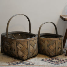 Load image into Gallery viewer, Wood Basket/ Two Sizes