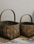 Wood Basket/ Two Sizes