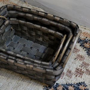 Wood Storage Basket/ Three Sizes