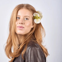 Load image into Gallery viewer, Green Orchid Claw Clip