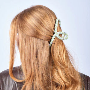 Spring Green Ribbon Claw Clip