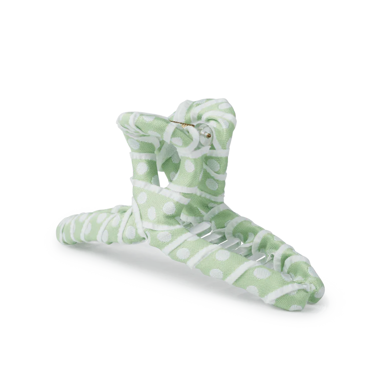 Spring Green Ribbon Claw Clip