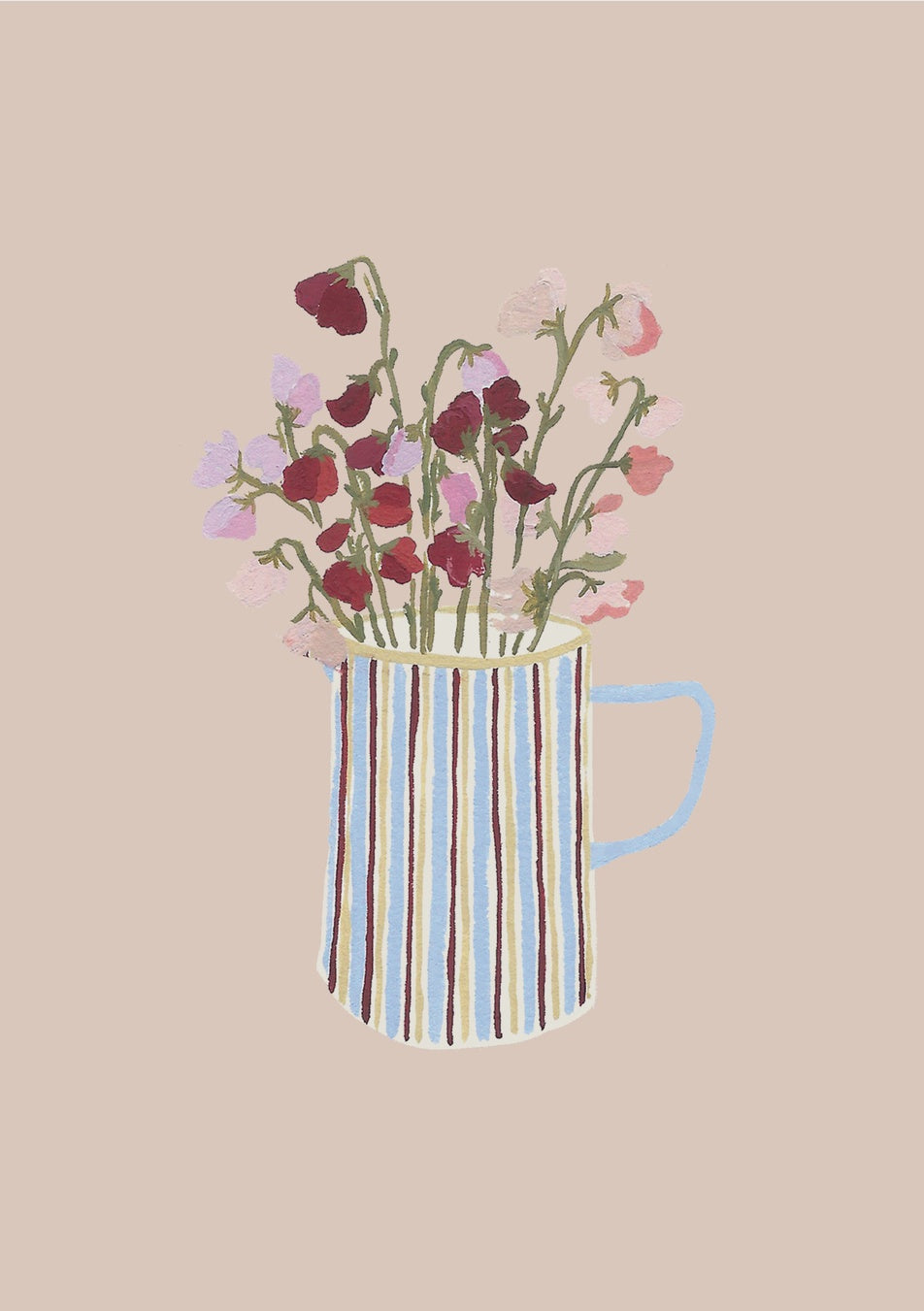 Sweet Pea Print by Harriet Watson A5