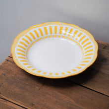 Load image into Gallery viewer, French Porcelain Scalloped Dessert Bowl / Yellow