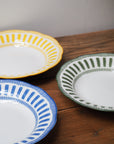 French Porcelain Scalloped Dessert Bowl / Yellow