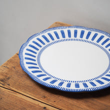 Load image into Gallery viewer, French Porcelain Scalloped Dinner Plate /Blue