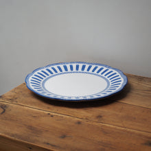 Load image into Gallery viewer, French Porcelain Scalloped Dinner Plate /Blue