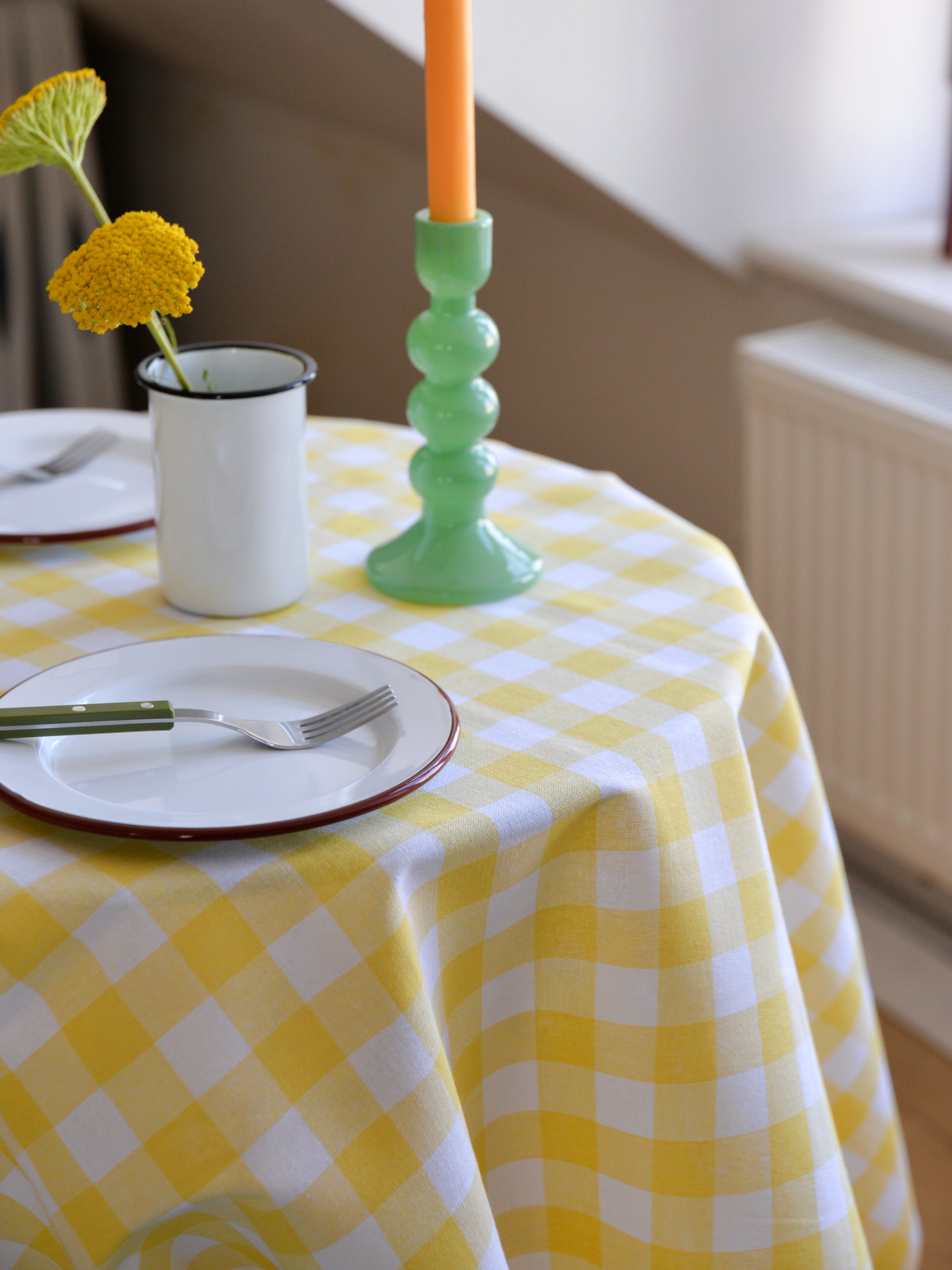 Gingham Tablecloth / Yellow
