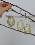 Hanging Easter Eggs / Green Pattern
