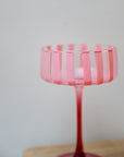 Pink Striped Cocktail Coupe