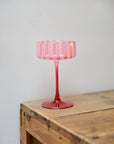 Pink Striped Cocktail Coupe
