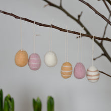 Load image into Gallery viewer, Felt Hanging Easter Eggs / Yellow