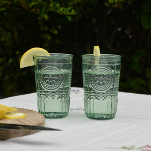 Tall Vintage Highball Glass / Various Colours