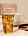Tall Drinking Glass with Grooves