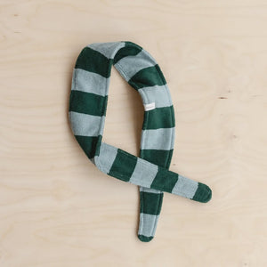 Terry Cotton Hair Tie in Green and Blue