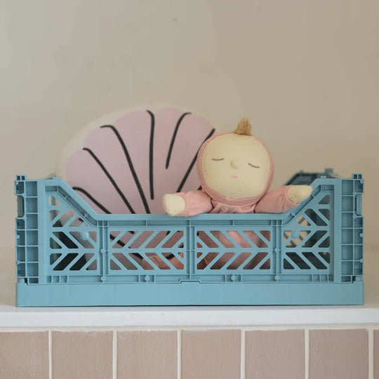 Medium Folding Crate / Teal