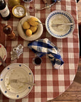 Terracotta Gingham Tablecloth  Bertel