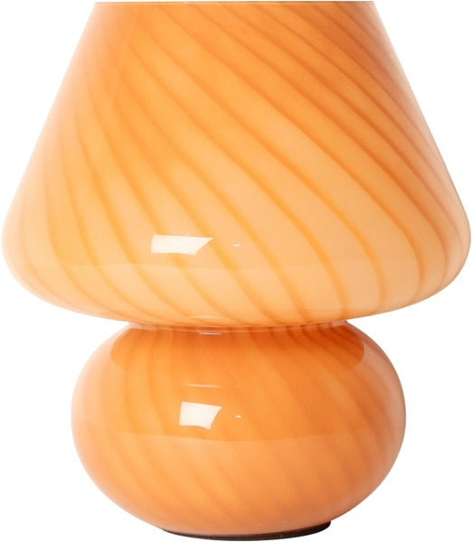 Large Glass Mushroom Lamp / Terracotta
