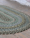 Hedgerow Jute Oval Rug / Green