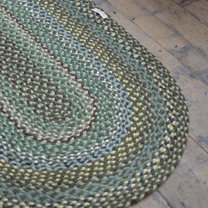 Hedgerow Jute Oval Rug / Green