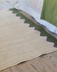 Olive Wave Jute Rectangle Rug / Sizes