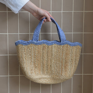 Scallop Jute Tote Bag / Colours