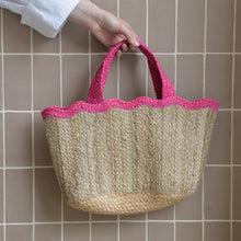 Load image into Gallery viewer, Scallop Jute Tote Bag / Colours