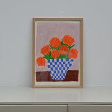 Load image into Gallery viewer, Orange Flowers Print By Carla Llanos