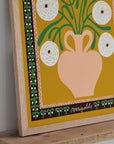 White Marigolds in Vase by Madelen Mollard