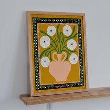 Load image into Gallery viewer, White Marigolds in Vase by Madelen Mollard