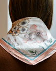 Silk Neck Scarf / Floral Pattern