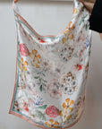 Silk Neck Scarf / Floral Pattern