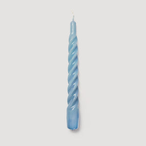 Twisted Gloss Candle / Light Blue