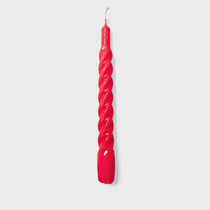 Twisted Gloss Candle / Red