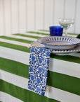 Wide Striped Tablecloth / Green
