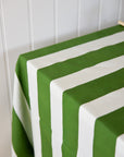 Wide Striped Tablecloth / Green