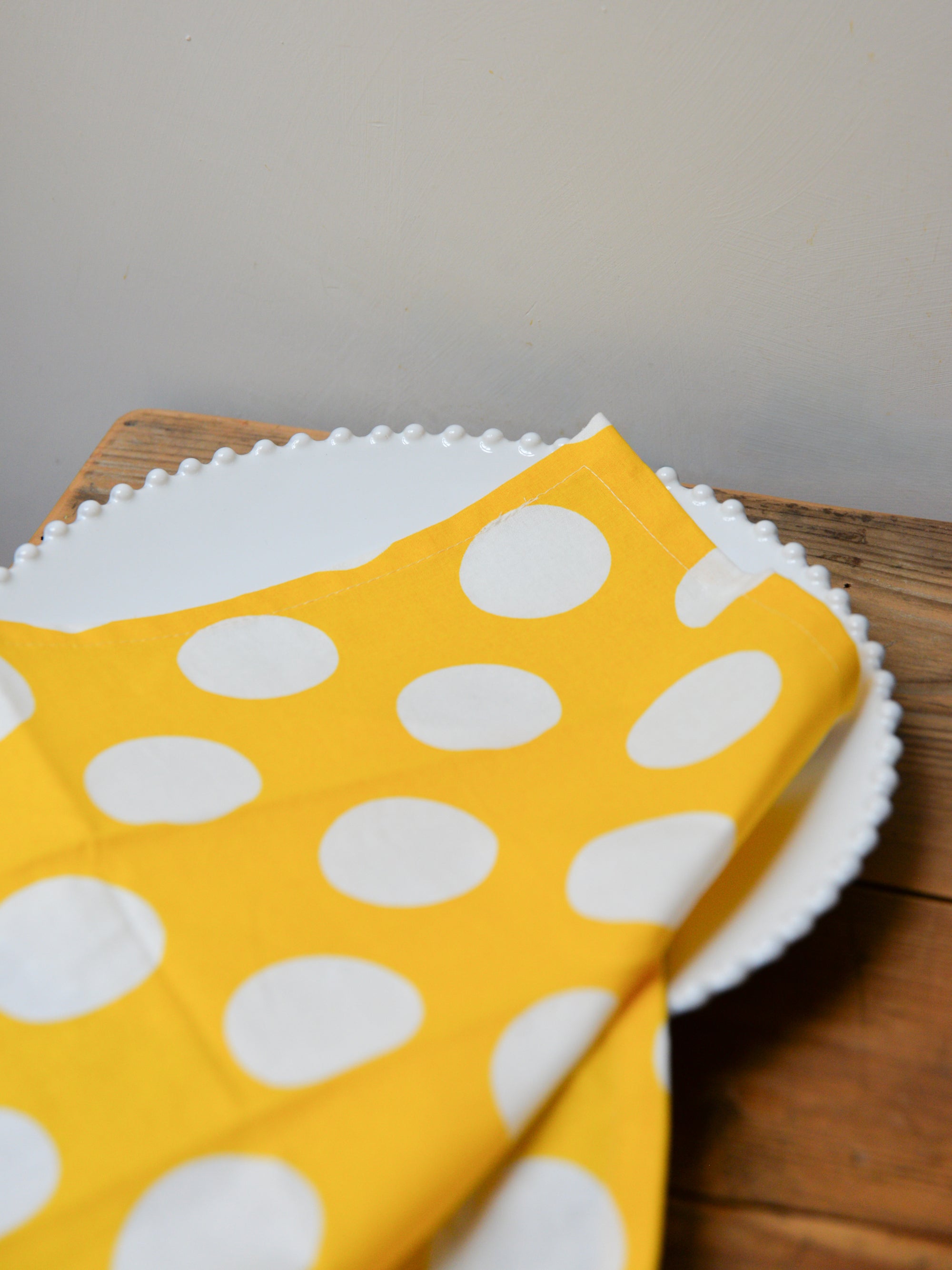 Yellow and White Spot Napkin