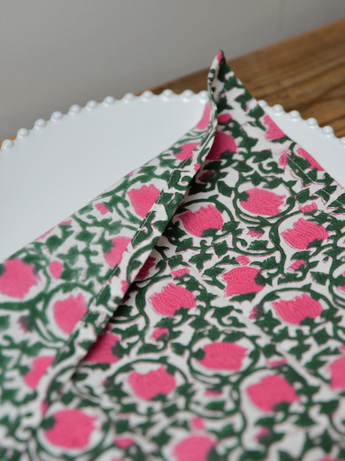 Zucchini Print Napkin / Pink – Mon Pote