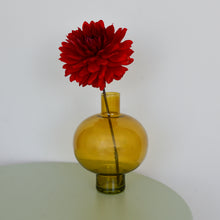 Load image into Gallery viewer, Colourful Glass Vase / Amber Yellow