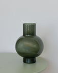 Colourful Round Glass Vase / Green