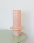 Colourful Tall Glass Vase / Peach
