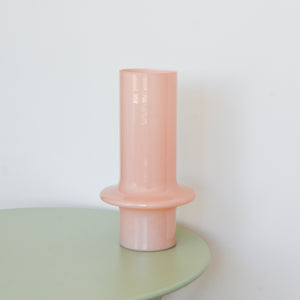 Colourful Tall Glass Vase / Peach