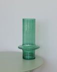 Colourful Tall Glass Vase / Sea Blue