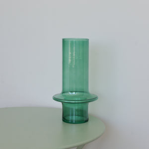 Colourful Tall Glass Vase / Sea Blue